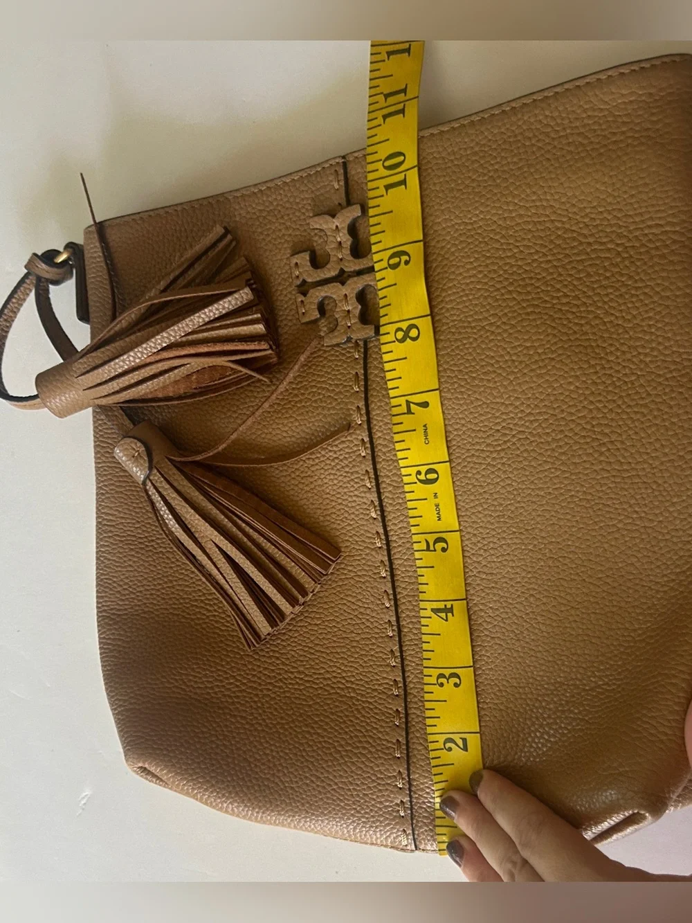 Tory Burch pebbled leather McGraw swingpack crossbody bag
